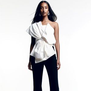 H&M bow front top